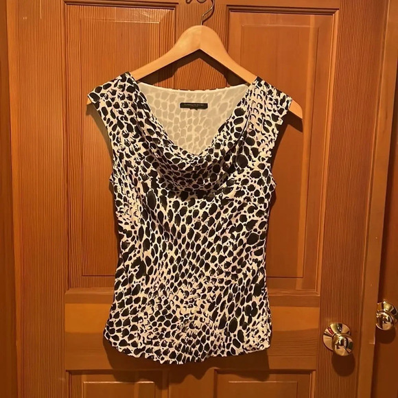 CLASSIQUES Entier silk black and white woman’s top - Picture 2 of 11